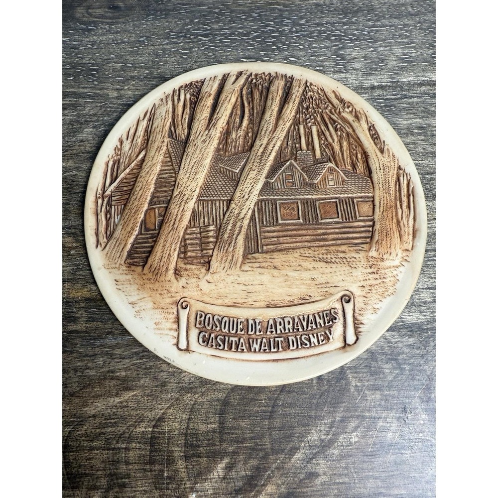 Rare Walt Disney De Arrayanes Casita Plaque Argentina Cabin Decor Rustic Vintage